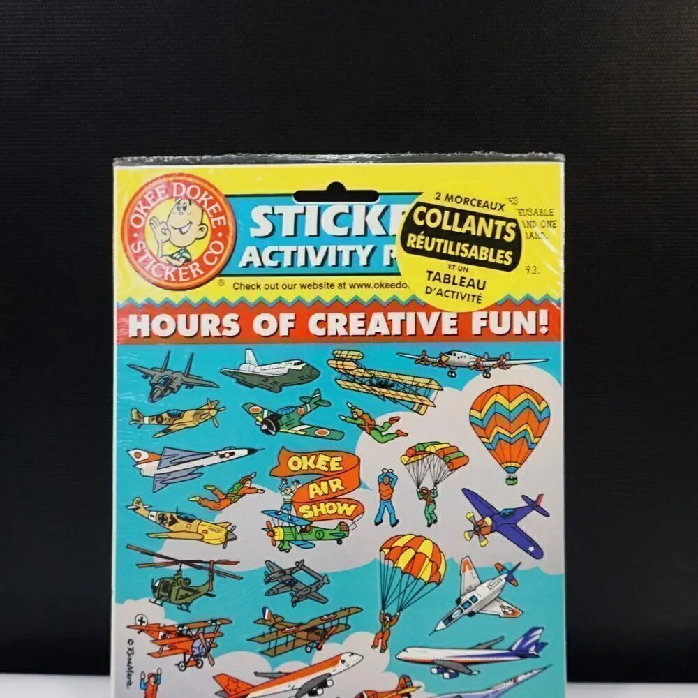 Okee Airshow Okee Dokee Stickers Party Favors Activity Boards Reusable